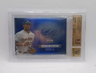 Victor Roache 2012 Bowman Sterling Rookie Auto - BGS GEM MINT 9.5 • $16.98