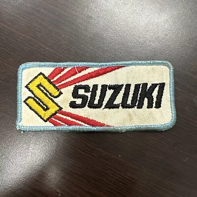 Suzuki Motorcycles ATV Racing Iron Sew On Patch Retro Vintage Style Hat Cap • $3.99