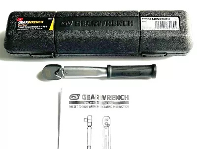 GearWrench 1/4  Drive Preset Micrometer Torque Wrench 1-5 Nm 1-4 Ft/LB #85160 • $39.99