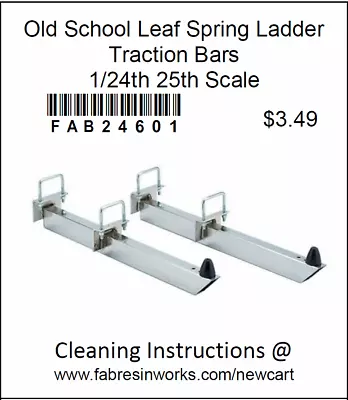 FAB Resinworks 24601 Old School Leaf Spring Ladder Traction Bars 1/25th Scale • $4.99