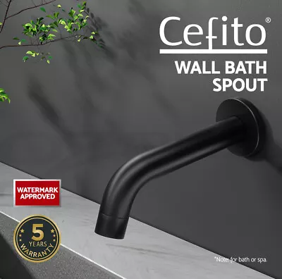 Cefito Bathroom Spout Tap Water Outlet Bathtub Wall Mounted Black • $28.95