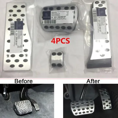 AMG Alloy Pedal Covers Fit For Mercedes Benz A E C S GLK CLK SL W203 W204 W212 • $37.79