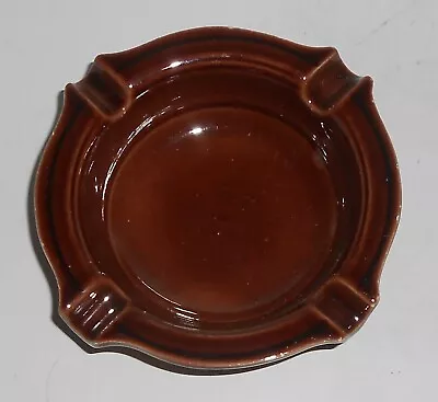 Vernon Kilns Pottery Early California Brown Large Square Ashtray • $22.48