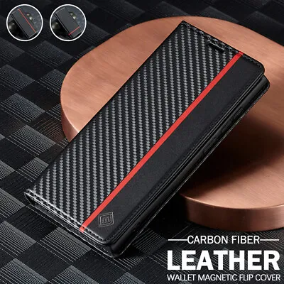 For Samsung S24/S23/S22/S21/S20 FE Ultra S10 Plus Case Leather Wallet Flip Cover • $13.99