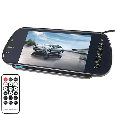 7  TFT LCD Car Rear View Backup Mirror Monitor Bluetooth MP5/DVD/TV/MTV Screen • £58.79