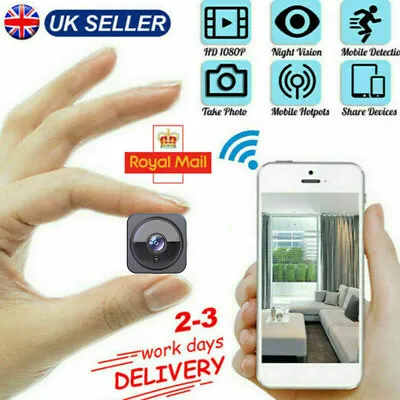 £18.99 • Buy UK 1080P IR Wireless WiFi CCTV Indoor Outdoor MINI IP Camera CAM Home Security