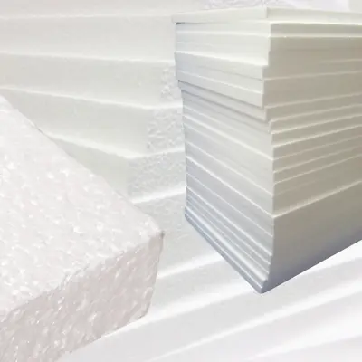 (1200x600x25mm) FOAM PACKING SHEETS WHITE Polystyrene EPS Insulation/Poly Boards • £246