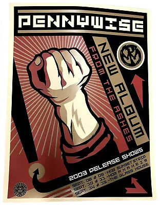$121.50 • Buy Pennywise Obey Shepard Fairey Punk Rock Concert Poster From The Ashes CD Release