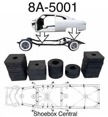 1949 1950 Ford Body To Frame Rubber Mounting Insulator Pad Kit • $58.50