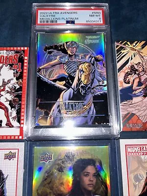 Marvel FleerUltra Avengers Medallion /100 Platinum Valkyrie /99 PSA Marvel Cards • $99.99