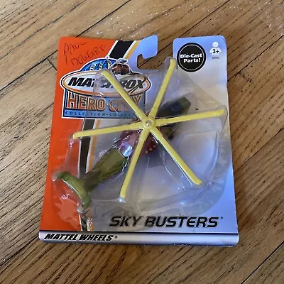 Vintage 2002 Matchbox Hero City Sky Busters Military Helicopter Green Brown New • $15