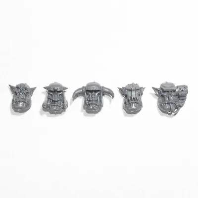 Orks Ork Nobz Heads X 5 B [40K Bits] • £4.50