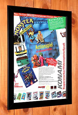 1992 Monster In My Pocket Castlevania NES Konami Vintage Small Poster Ad Framed • $60.17