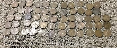 S Wheat Pennies From 1910-1958 • $17