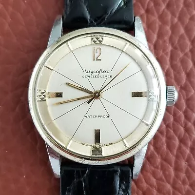 1950s Wycoflex (Wyler) Vintage Mechanical Watch Swiss Fancy Dial Manual Wind • $85