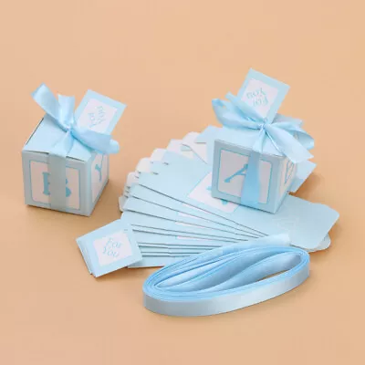  12 Pcs Baby Shower Favor Boxes Cake Container Decorations Candy • £5.99