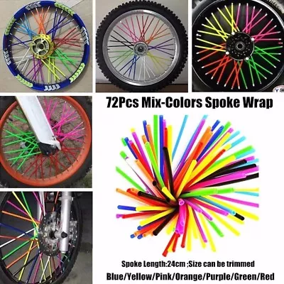  72Pcs Rainbow Spoke Wheel Covers Wraps Honda Kids CRF50 CRF110F CRF125F CRF150R • $12.55