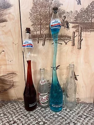 Vintage Pepsi Cola Stretch Glass Bottle • $30