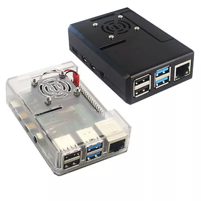 For Raspberry Pi 4B Protective Case Enclosure Box With Cooling Fan Heat Sinks • $12.99