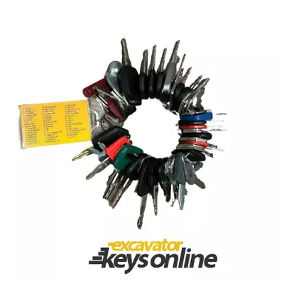 50 Excavator Key Ultimate Master  Set Of 50 Plant Keys  FREE EXPRESS POSTAGE • $150