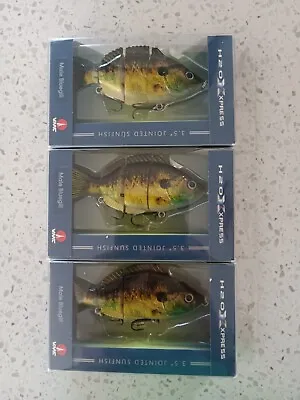 H2O XPRESS 3.5  HARD JOINTED SUNFISH SWIM BAIT MALE BLUEGILL Lures Lot Of 3 • $14.99