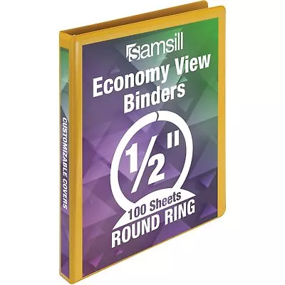 Economy 0.5 Inch 3 Ring Binder Made In The USA Round Ring Binder Customiza... • $19.46