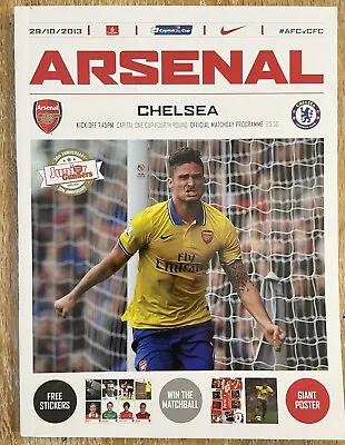 Arsenal V Chelsea Capital One Cup/League Cup Programme 2013/14 • £3