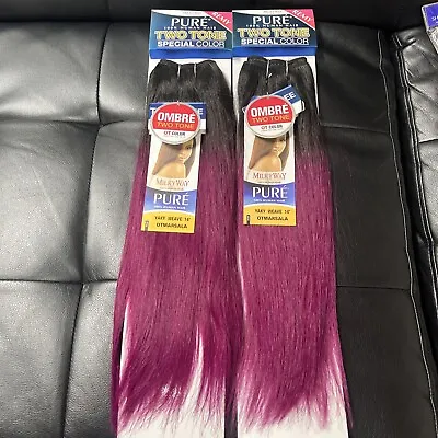 Milky Way PURE Human Hair Weave 2-packs Extension Yaky_14 _#OTMARSALA • $75