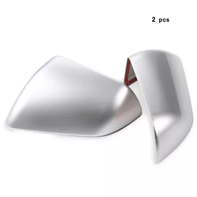 2x Silver Car Rearview Side Mirror Shell Decor Cover Trim For Ford Mustang 2015+ • $18.99
