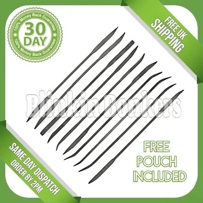 £6.79 • Buy 10pc Riffler Rifler Needle File Set Double End Metal Wood Rasp Work Tool Craft