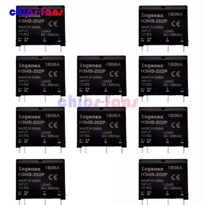 10PCS G3MB-202P DC-AC PCB SSR In 12VDC AC 2A Out 240V Solid State Relay Module • £9.59