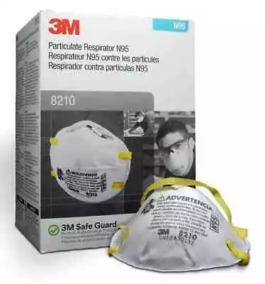 3M 8210 N95 Particulate Respirator 1- Box Of 20 Masks EXP 08/2026  • $15.90