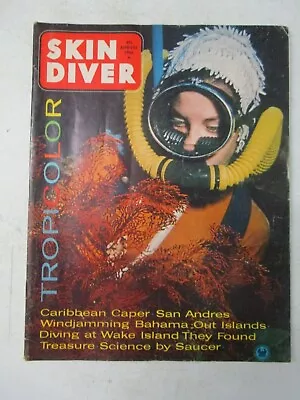 Skin Diver Magazine August 1965 Caribbean Caper San Andreas Wake Island Vintage  • $22.95