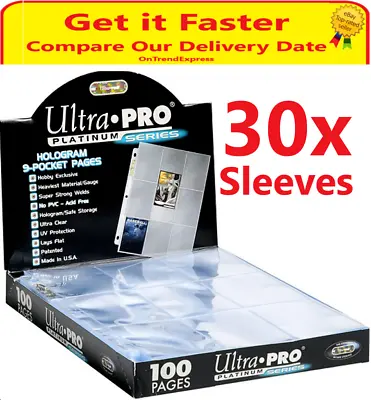 Ultra Pro Platinum 9 Pocket Trading Collector Cards Album Sleeves 30 Pages • $19.85