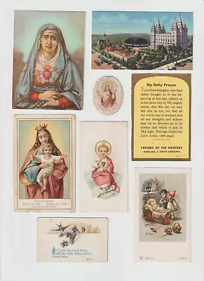Lot Religious Holy Card Assortment Bible Baby Jesus Paper Scrap Vintage Antique • $19.99