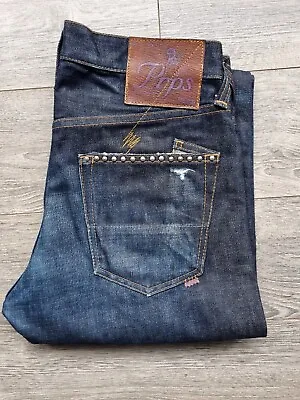 £100 • Buy PRPS MAINLINE W30 L28 Dark Wash P45 P38X Indigo Rare Straight Vintage Denim Jean