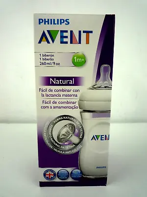 PHILIPS AVENT NATURAL 260ml/9oz ANTI COLIC BABY FEEDING BOTTLE NEW IN BOX • £9.99