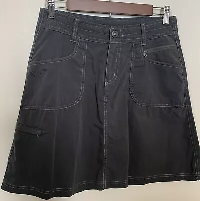 Kuhl Women’s Vala A-Line Cargo Outdoors Hiking Skirt Dark Grey Size 2 • $16.19