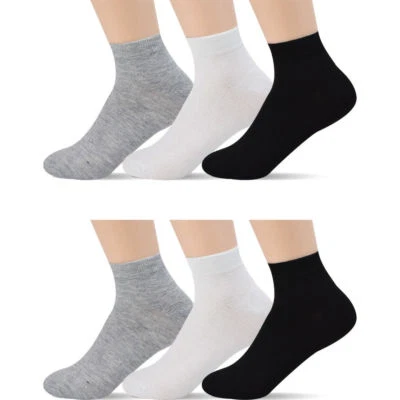 $7.31 • Buy New Lot 6-12 Pairs Ankle Quarter Crew Men Women Thin Socks Cotton Casual Sports