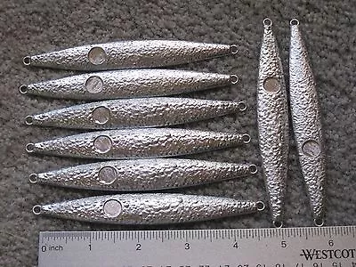 8 Fishing Bulk Jigs Lures 3oz Bigeye Diamonds Vertical No Hooks Or Swivels    • $8.99