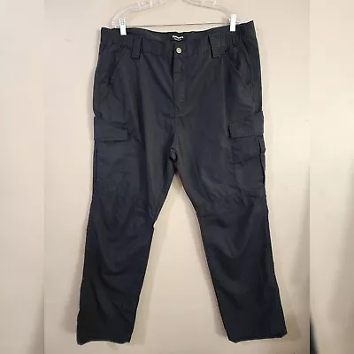 Toritours Mens Tactical Cargo Pants Size 40 X 30 Black Rip-Stop Elastic Waist • $25