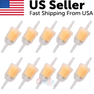 $7.55 • Buy 10PCS Motor Inline Gas Oil Fuel Filter Small Engine For 1/4'' 5/16  Line US