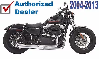 Chrome Bassani Mega Power 2 Into 1 Road Rage II Exhaust Pipe Short Sportster XL • $879.95