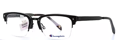 CHAMPION CH01 60 Olive Mens Clubmaster Half Rim Eyeglasses 53-19-140 B:36 • $29.99