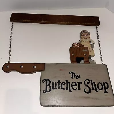 Vintage Butcher's Shop Display Sign Advertisement Wall Hanging • $55