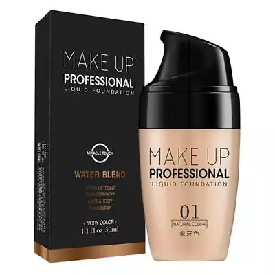 Liquid Foundation Cream Face Concealer Cover Base Cosmetics Natural Oil Control • $18.48