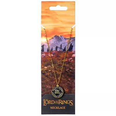 The Lord Of The Rings Gold Plated Logo Necklace Birthday Gift Official Product • £14.99