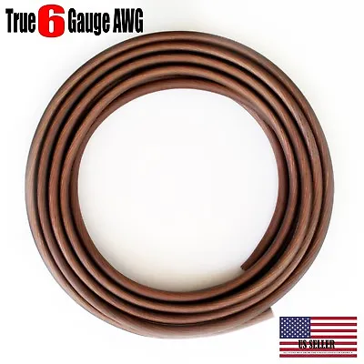 True 6 Gauge Awg Wire Cable 10 Ft Black  Power Ground Stranded Primary • $14.85
