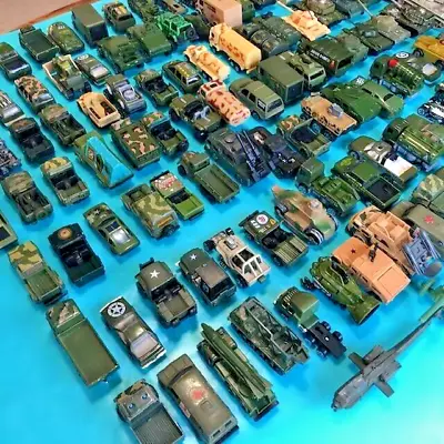 25  Military Vehicles   Die-cast Pieces. Preowned Varied Types Loose Bulk Deal • $29.98