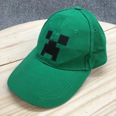 Minecrafts Baseball Cap Hat Youth One Size Green Adjustable Embroidered JINX • $15.19